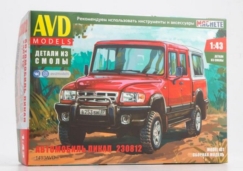 1493AVD  автомобили и мотоциклы  Пикап-230812  (1:43)