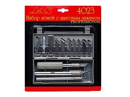 4023  ручной инструмент  Набор Ножей с цанговым зажимом,  22 предмета