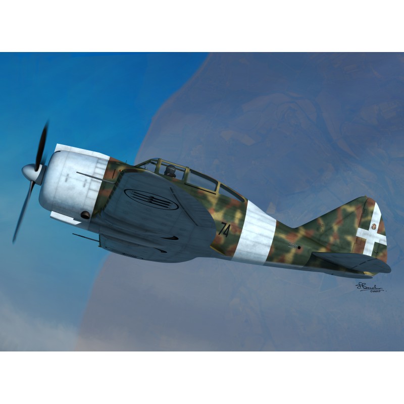 72111  авиация  Reggiane Re.2000 Falco  (1:72)