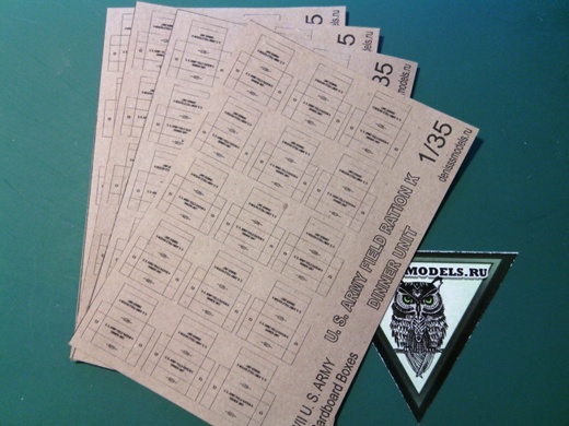 DMS-06030  дополнения из бумаги  U.S.Army Field Ration K dinner Unit  (1:35)