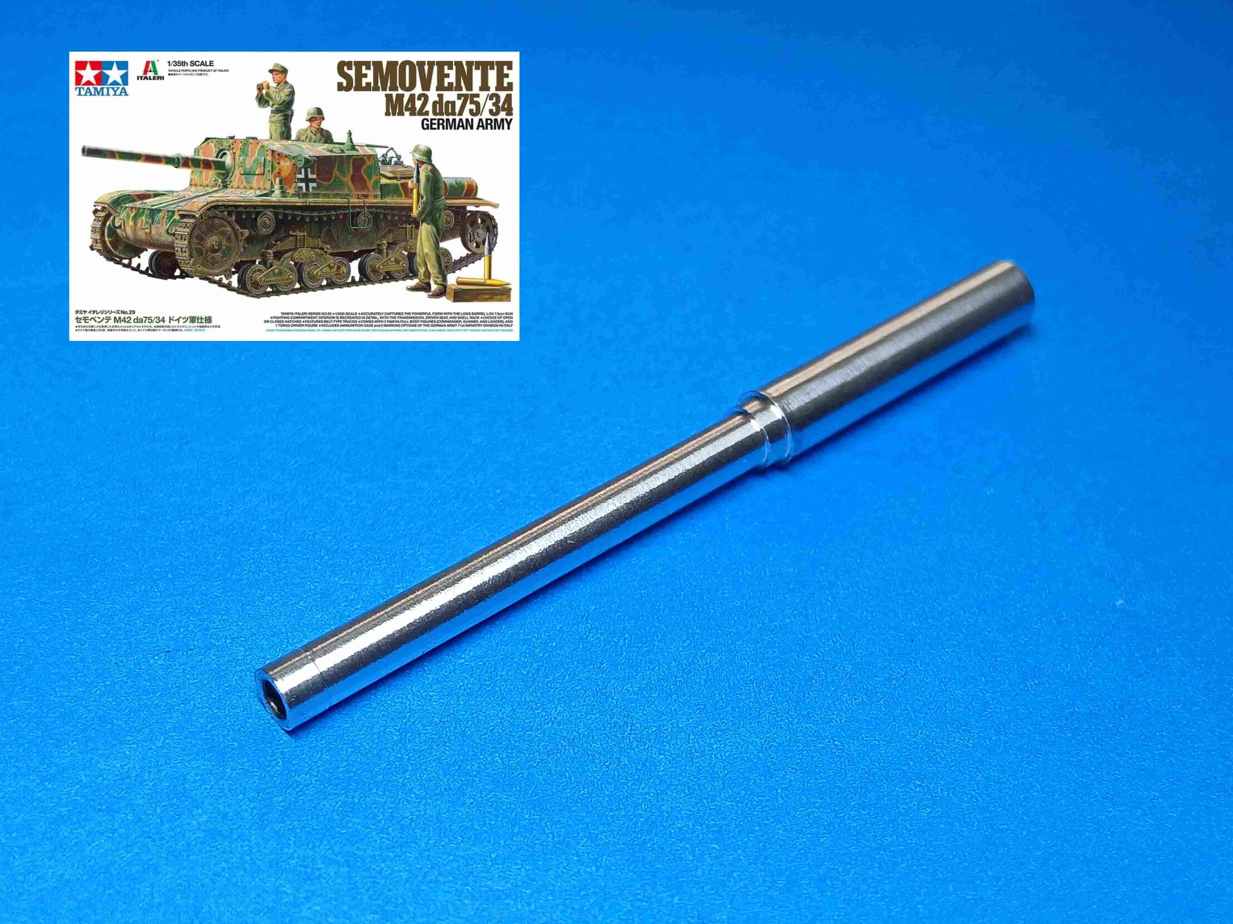 MG-3685  металлические стволы  75-мм пушка САУ Semovente M42 da 75/34 (Tamiya 37029)  (1:35)