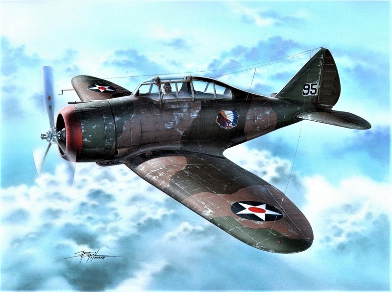 SH72262  авиация  P-35 "War games and War Training"  (1:72)