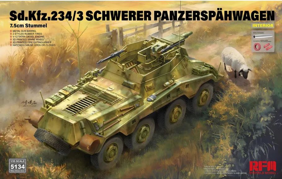 RM-5134  техника и вооружение  Sd.Kfz. 234/3 Schwerer Panzerspähwagen 7.5cm Stummel  (1:35)