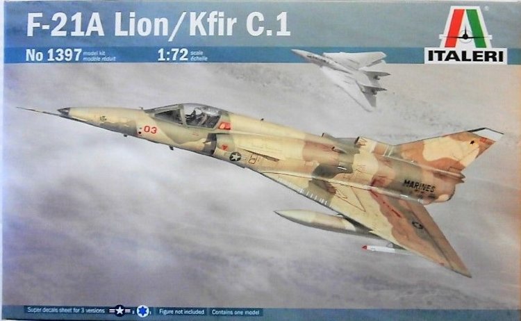 1397  авиация  F-21A LION/KFIR C.1  (1:72)
