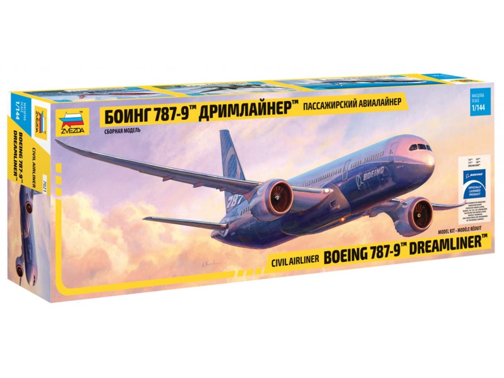 7021  авиация  Авиалайнер Боинг 787-9  (1:144)