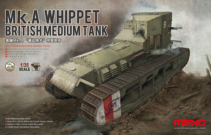 TS-021  техника и вооружение  British medium tank Mk.A Whippet  (1:35)