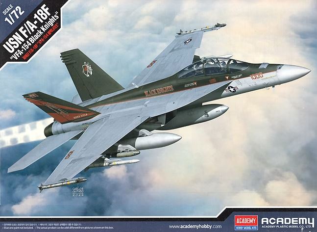 12577  авиация  USN F/A-18F VFA-154 Black Knights  (1:72)