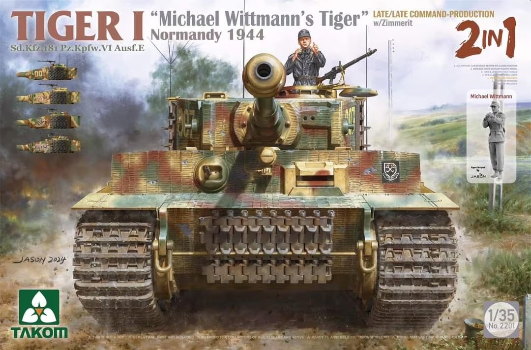 2201  техника и вооружение  Tiger I Late w/zimmerit Normandy 1944 "Michael Wittmann's Tiger"  (1:35)