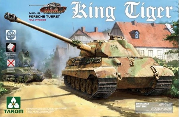 2074s  техника и вооружение  Sd.Kfz.182 King Tiger Porsche с интерьером  (1:35)