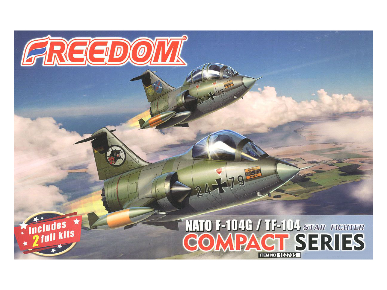 162705  авиация  NATO F-104G / TF-104 Star Fighter. 2 full kits