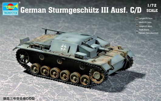 07257  техника и вооружение  German Sturmgeschütz III Ausf. C/D   (1:72)