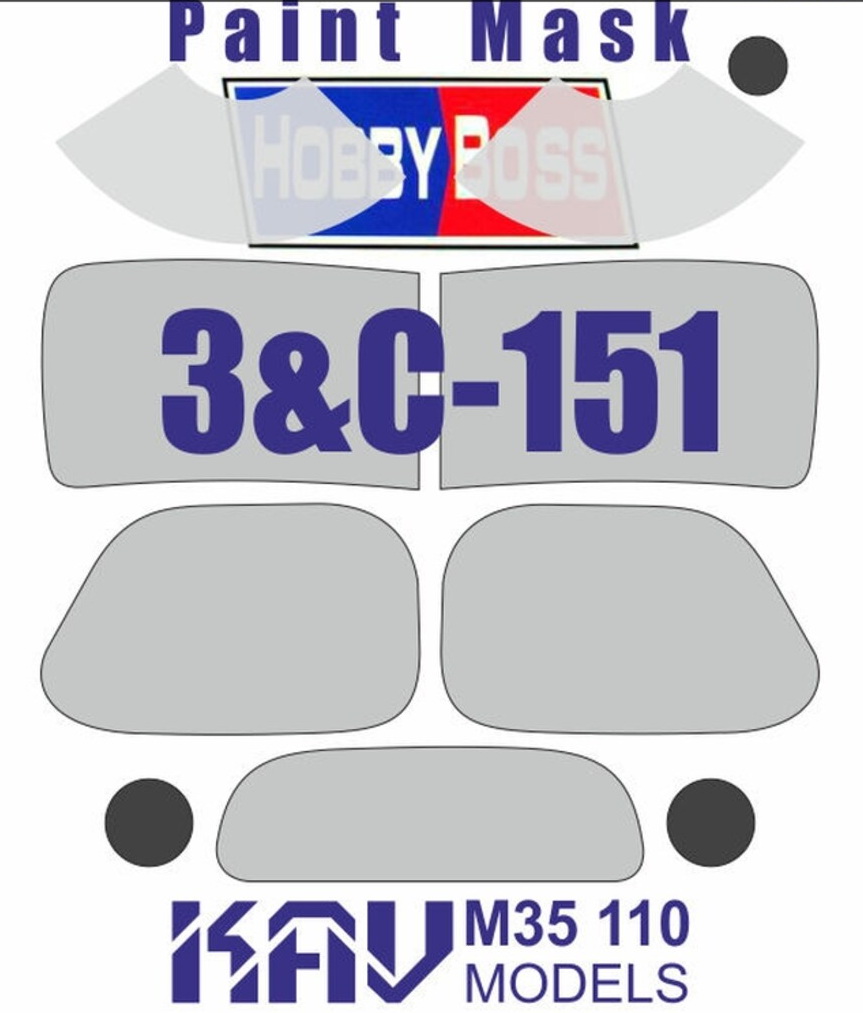 KAV M35 110  Маски окрасочные  Маска на Z&S-151 (HobbyBoss)  (1:35)