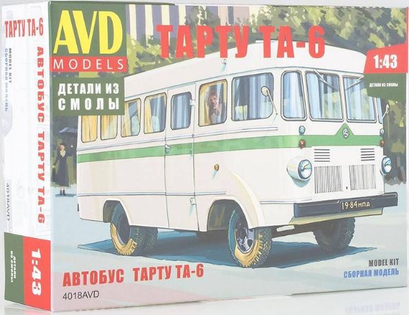 4018AVD  автомобили и мотоциклы  Автобус Тарту ТА-6   (1:43)