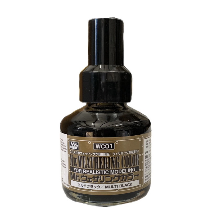 WC01  краска 40мл MR.WEATHERING COLOR WC01 MULTI BLACK