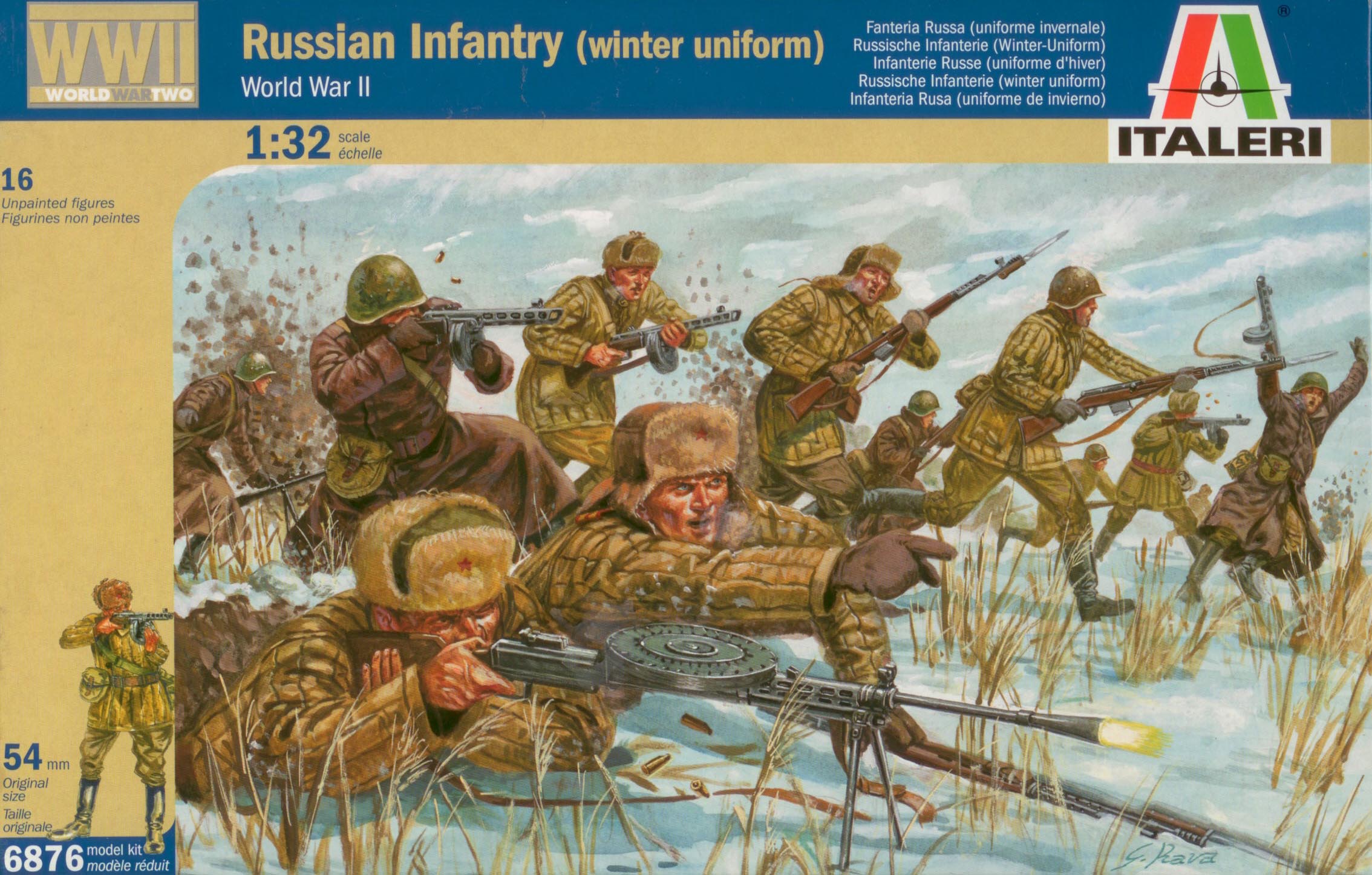 6876  фигуры  WWII RUSSIAN INFANTRY (WINTER UNIFORMS) (1:32)