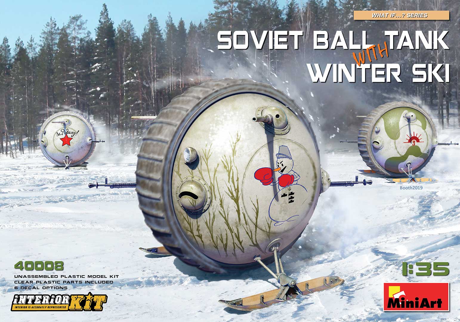 40008  техника и вооружение  Soviet Ball Tank with Winter Ski  (1:35)