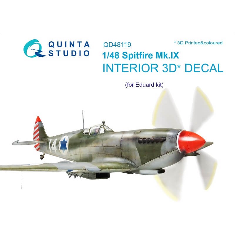 QD48119  декали  3D Декаль интерьера кабины Spitfire Mk.IX (Eduard)  (1:48)