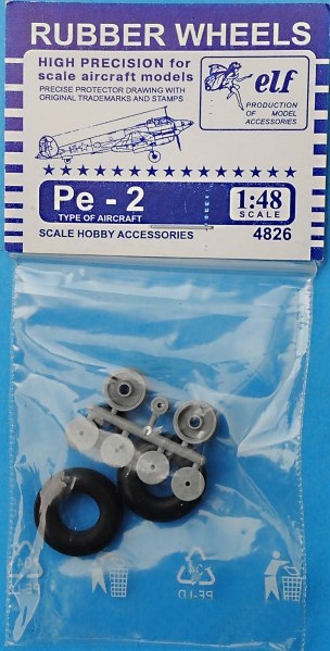 4826  дополнения из пластика  Rubber Wheels. Pe-2  (1:48)