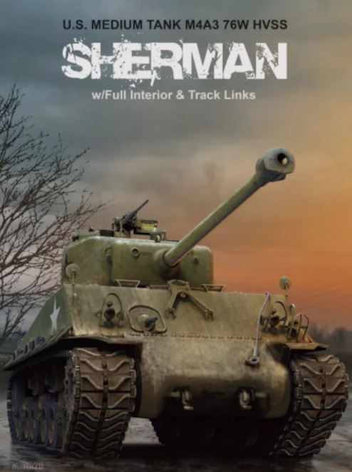 RM-5042  техника и вооружение  M4A3 76W HVSS Sherman w/ Full Interior  (1:35)