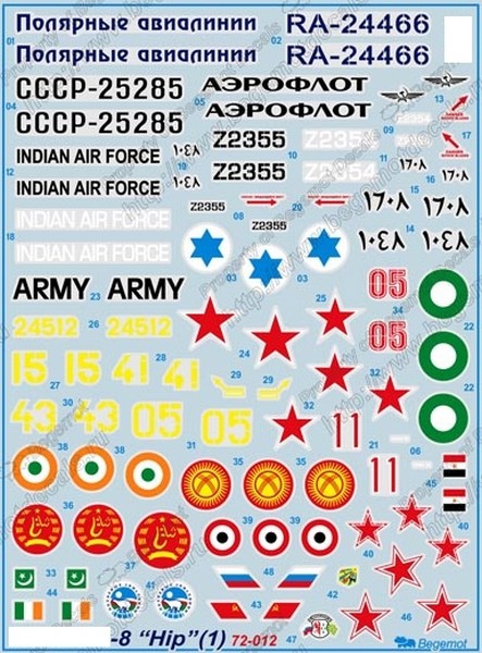 72012  декали  М-8  (1:72)