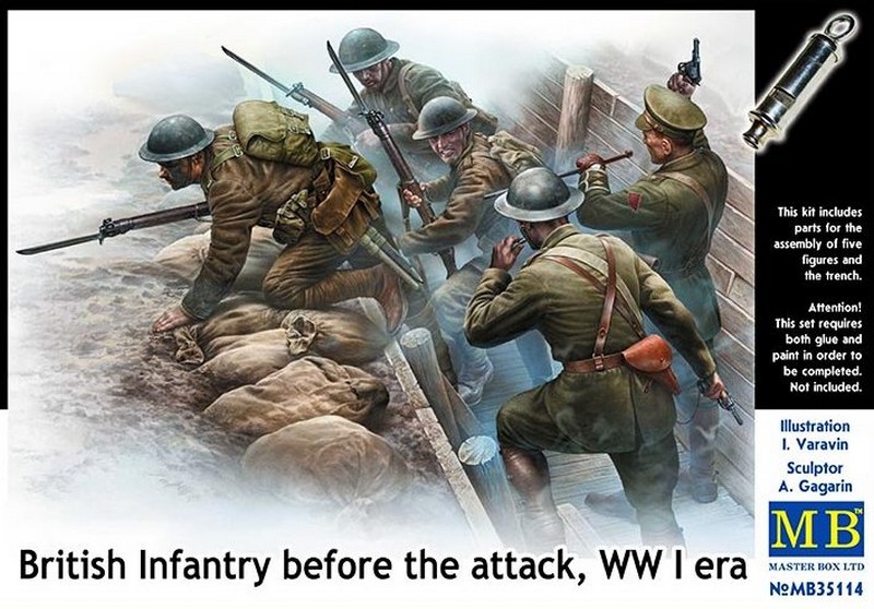 MB35114  фигуры  Британская пехота перед атакой WWI  (1:35)