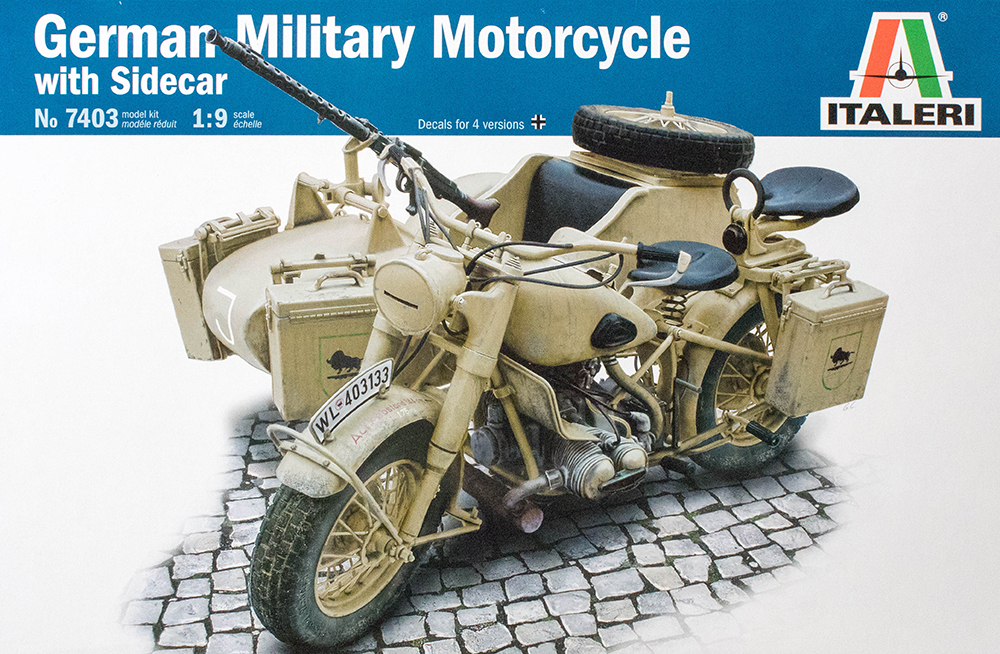 7403  техника и вооружение  German Military Motorcycle with Sidecar  (1:9)