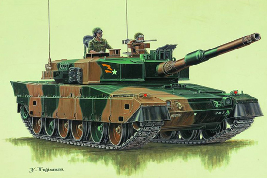 07219  техника и вооружение  JAPAN TYPE90 TANK  (1:72)