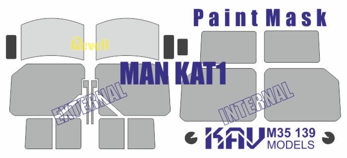 KAV M35 139  Маски окрасочные  MAN KAT1 (Revell)  (1:35)