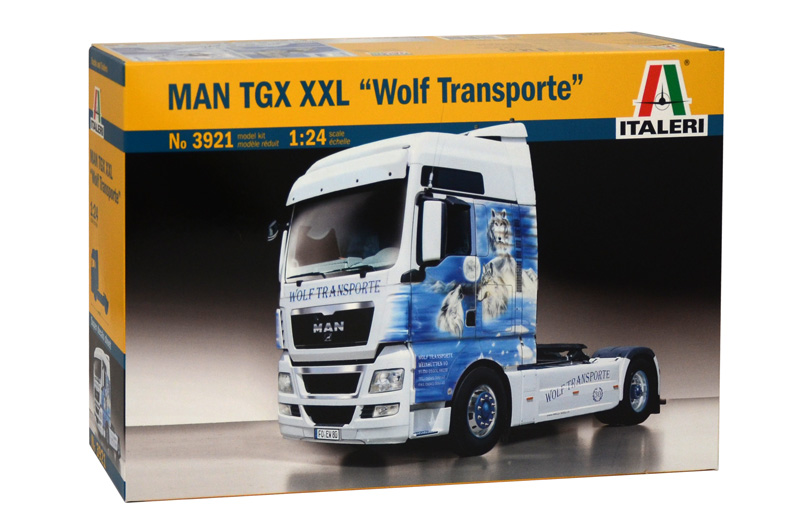 3921  автомобили и мотоциклы  MAN TGX XXL "Wolf Transporte"  (1:24)