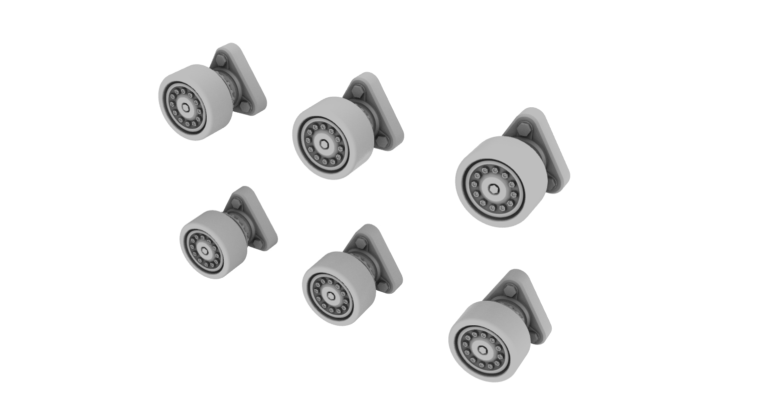 ПРОМО4  дополнения из смолы  Поддерживающие катки Танк-72  (1:72)