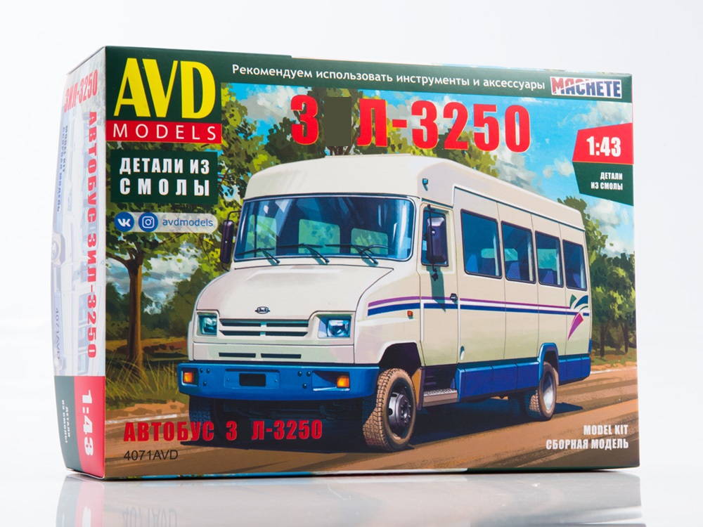 4071AVD  автомобили и мотоциклы  автобус З&Л-3250  (1:43)
