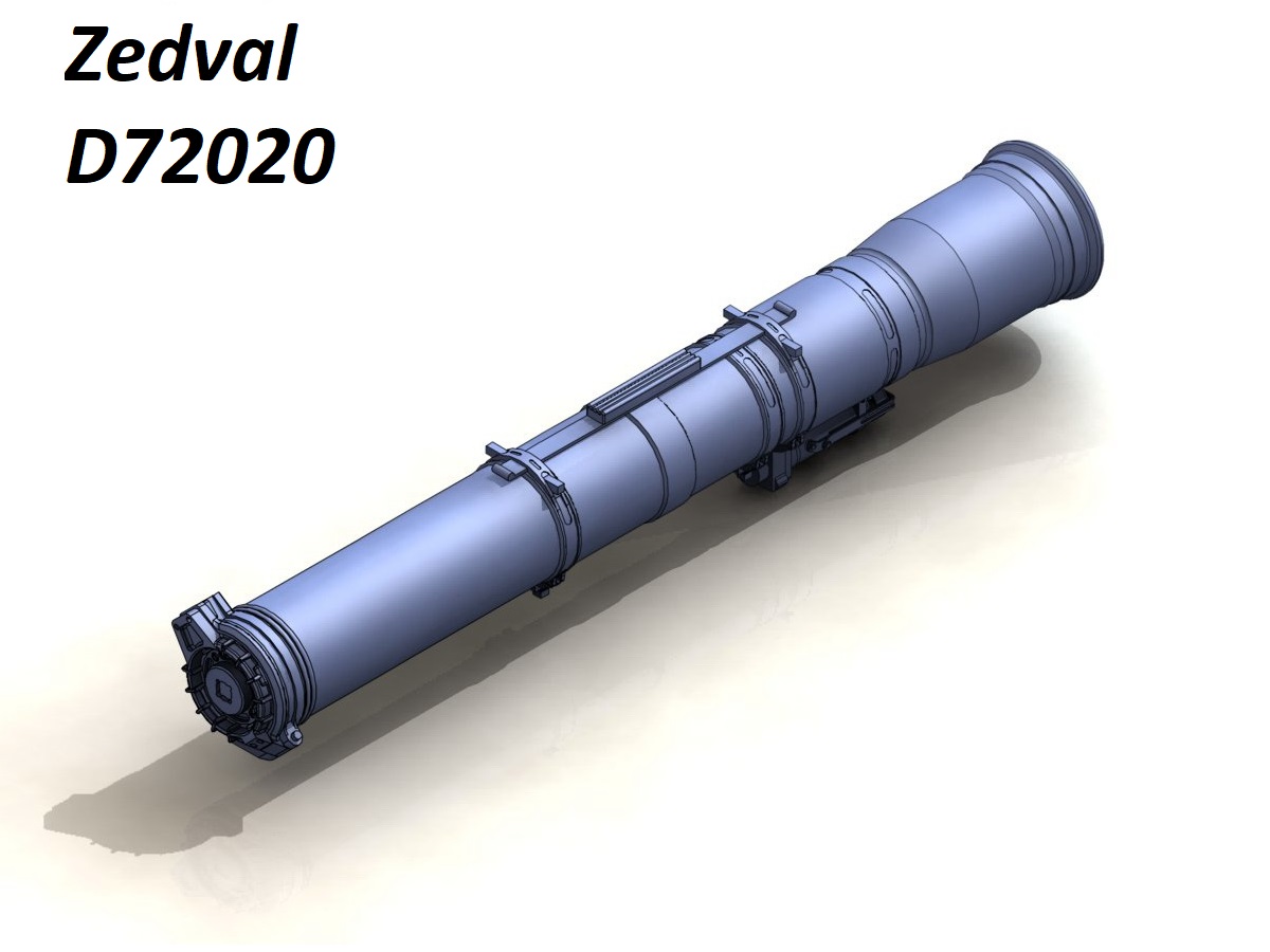 D72020  дополнения из смолы  Контейнер ПТУР 9М113 «Конкурс» для установки на ПУ  (1:72)
