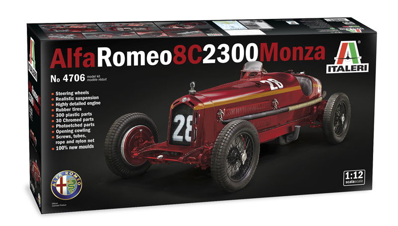 4706  автомобили и мотоциклы  ALFA ROMEO 8C 2300 Monza  (1:12)