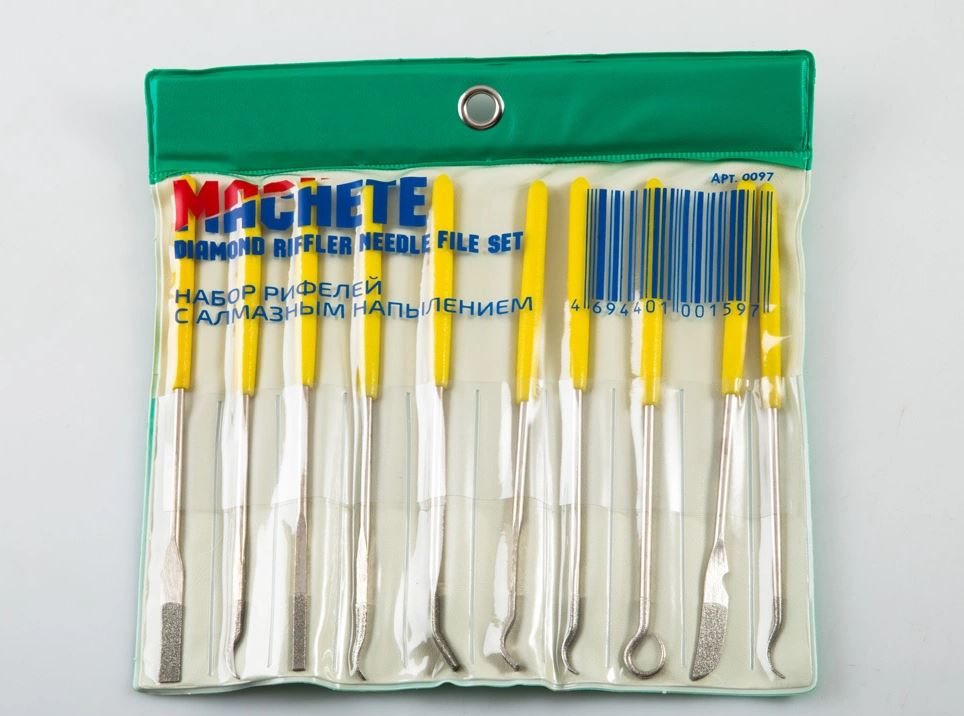 0097  ручной инструмент  Набор рифелей с алмазным напылением
