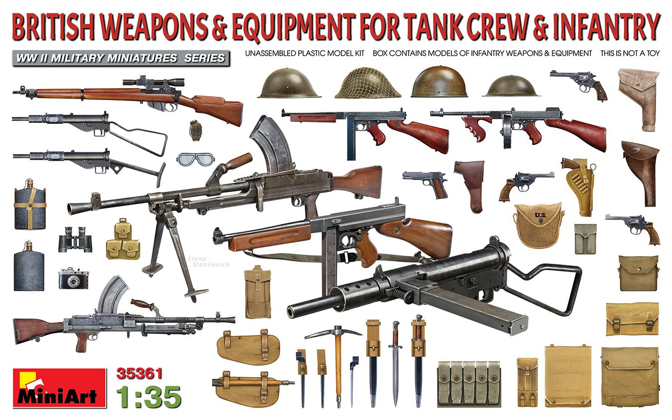 35361  дополнения из пластика  BRITISH WEAPONS & EQUIPMENT FOR TANK CREW & INFANTRY  (1:35)