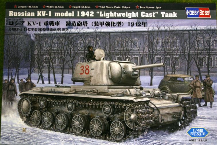 84814   техника и вооружение  Russian KV-1 model 1942 "Lightweight Cast" Tank  (1:48)