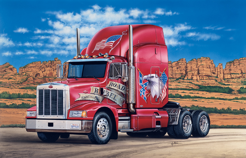 0740  автомобили и мотоциклы  CLASSIC PETERBILT 377 A/E (1:24)