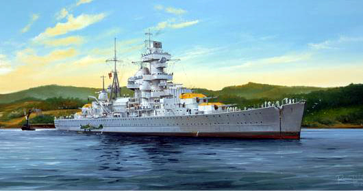 05317  флот  German Heavy Cruiser ADMIRAL HIPPER 1941  (1:350)