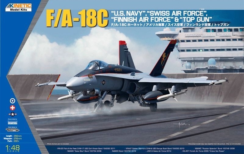 K48031  авиация  F/A-18C US NAVY, Swiss, Finn  (1:48)
