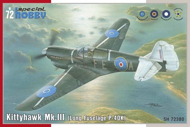 SH72380  авиация  Kittyhawk Mk.III (P-40K Long Fuselage)  (1:72)