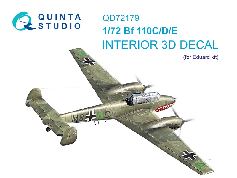 QD72179  декали  3D Декаль интерьера для Bf 110C/D/E (Eduard)  (1:72)