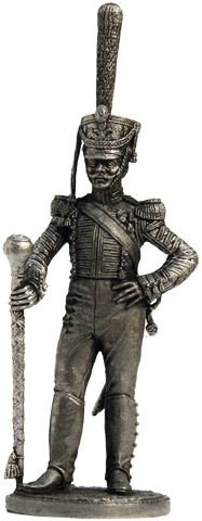 NAP-020  миниатюра  Тамбурмажор Лейб-гвардии Измайловского полка. Россия, 1814-15 гг.