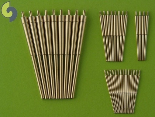 SM-350-057  металлические стволы  Scharnhorst стволы турелей 28см-9шт, 15см-12шт), 10см-14шт (1:350)