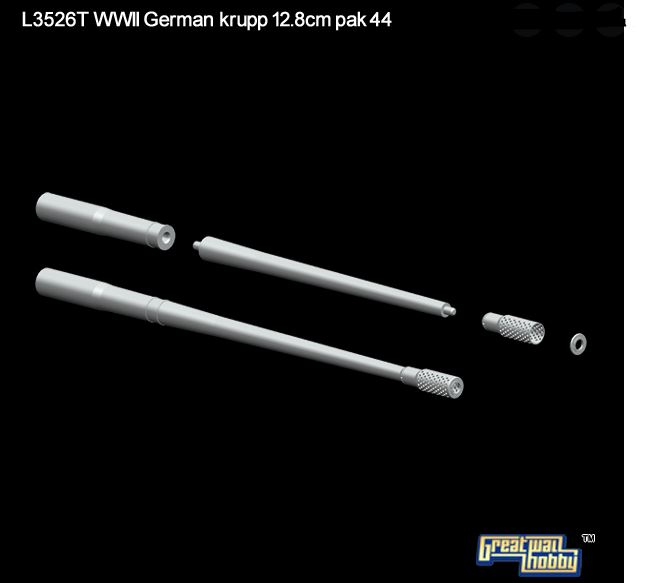 L3526T  металлические стволы  12,8-cм ствол пушки для German Krupp Pak44 Anti-Tank Gun  (1:35)