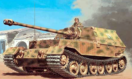 7012  техника и вооружение  САУ  Sd. Kfz. 184 Панцерягер Элефант (1:72)