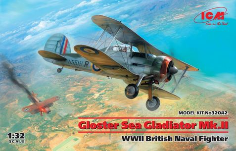32042  авиация  Gloster Sea Gladiator Mk.II , WWII British Naval Fighter  (1:32)