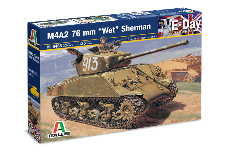 6483  техника и вооружение  M4A2 76mm "WET" Шерман (1:35)