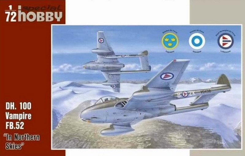 SH72281  авиация  D.H.100 Vampire FB Mk.52  "In northen skies"  (1:72)