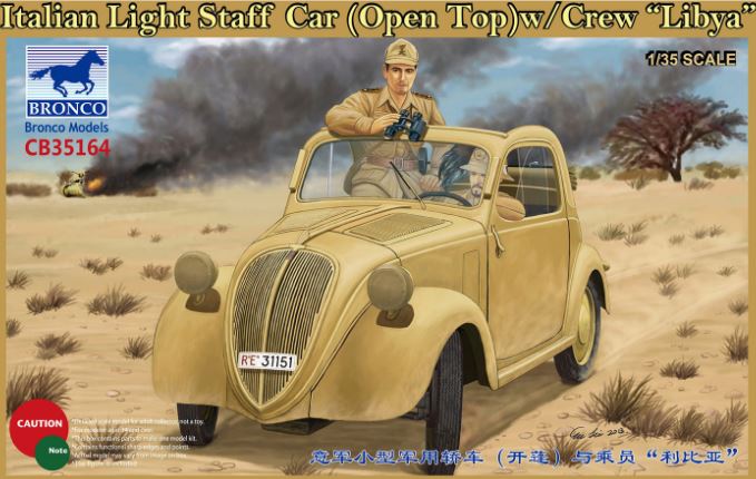 CB35164  техника и вооружение  Italian Light Staff Car (Open Top) w/Crew "Libya"  (1:35)