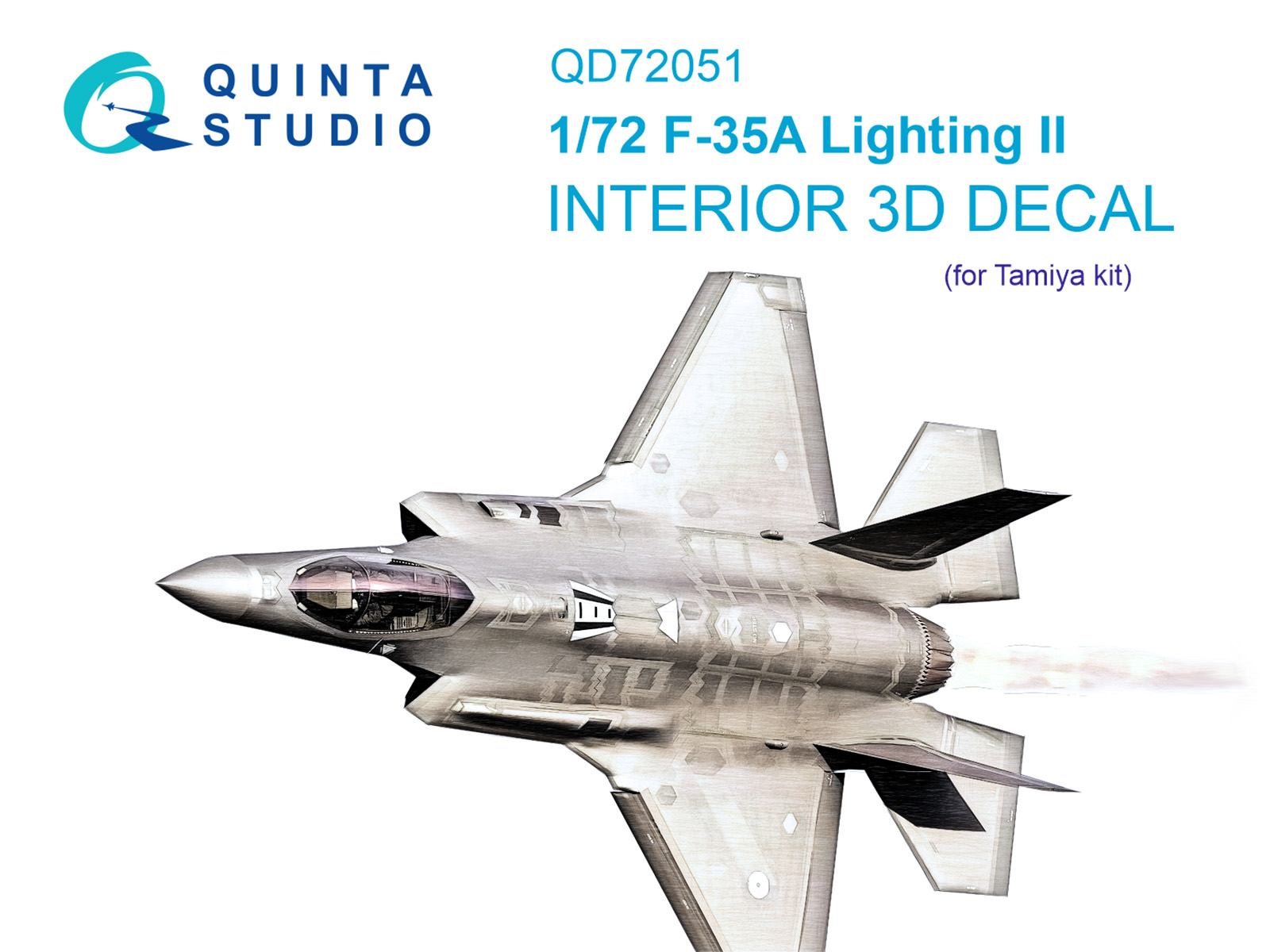 QD72051  декали 3D Декаль интерьера кабины  F-35A Lighting II (Tamiya)  (1:72)
